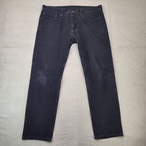 Levi's 502 Corduroy Pants Men's 34x30 Navy Tapered Cotton Stretch Flat Casual